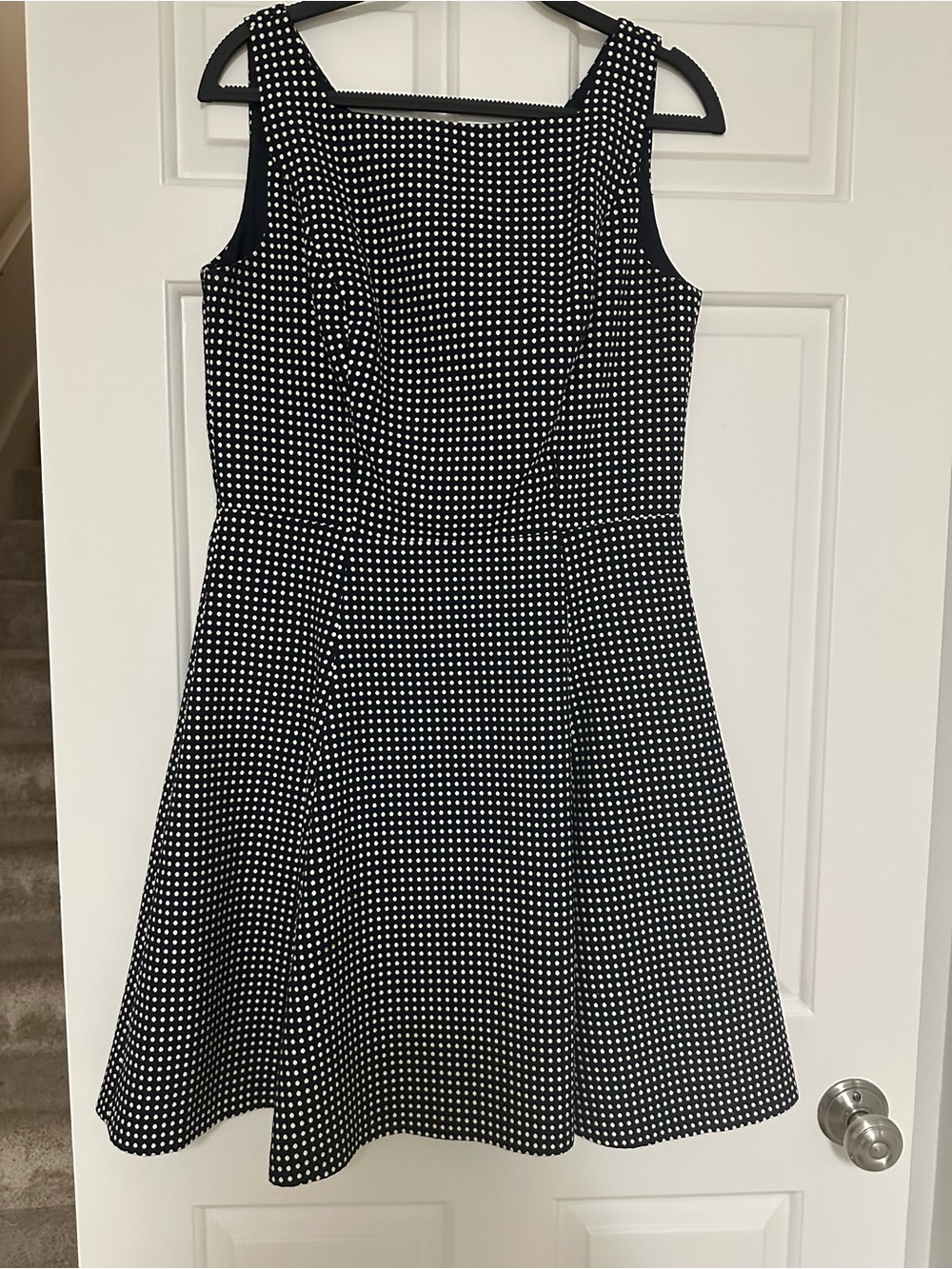 Ralph Lauren Black and White Polka Dot Fit-and-Flare Dress
